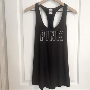PINK Active Black Racerback Workout Top